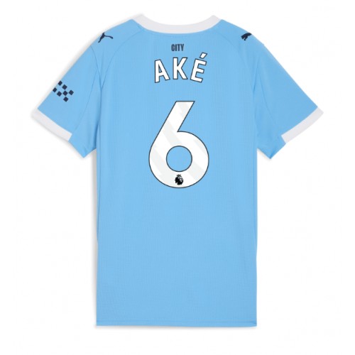 Fotbalové Dres Manchester City Nathan Ake #6 Dámské Domácí 2025-26 Krátký Rukáv